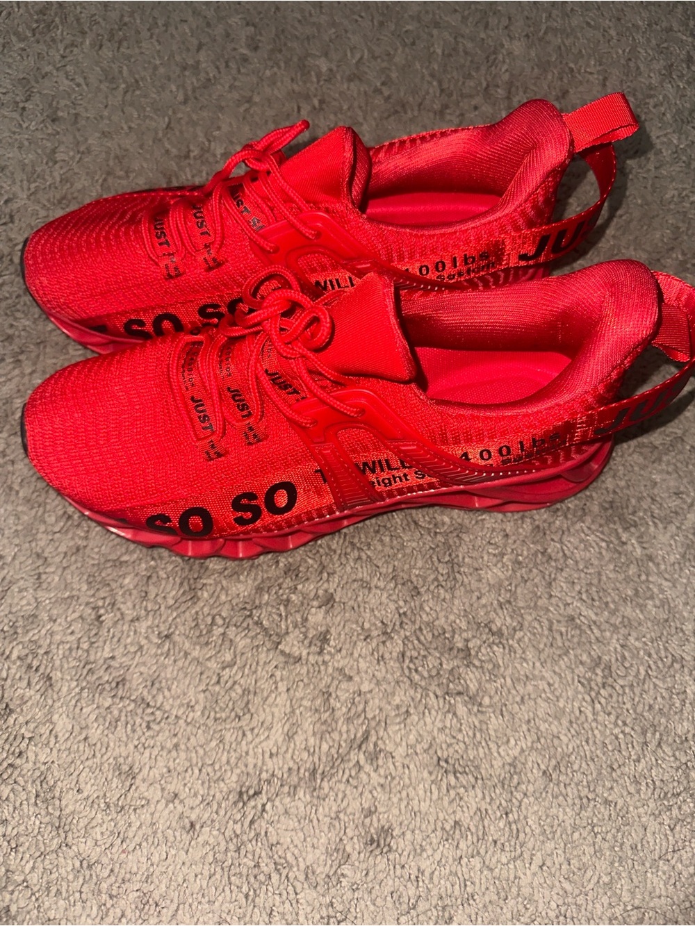 Red Knit Lightweight Fashion Sneakers
- Stylish Everyday Comfort